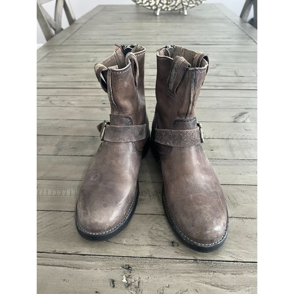 Frye Dark Brown Combat & Moto Boots - Picture 4 of 9